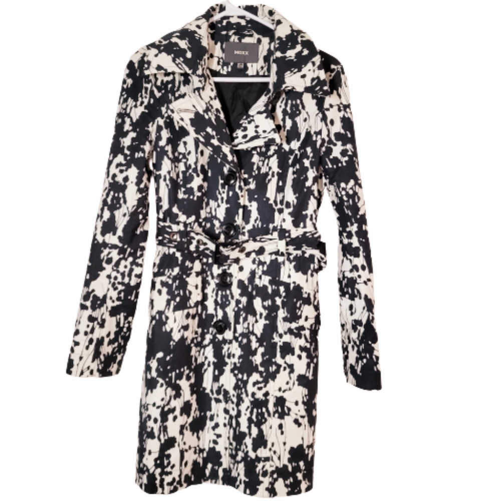 Mexx  dress coat full linned, belt size 34
